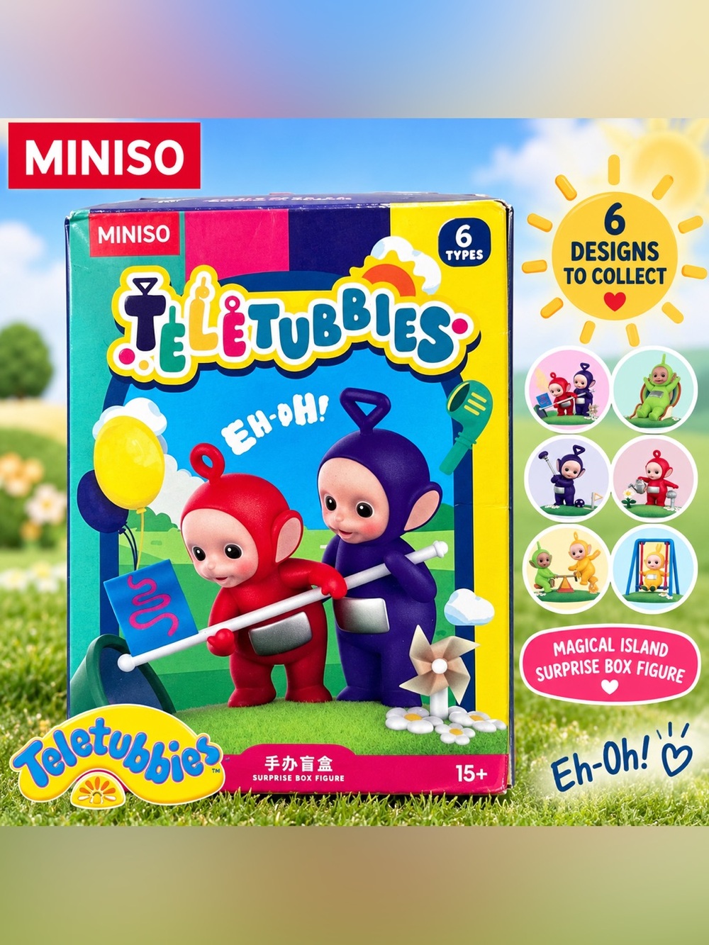MINISO Teletubbies Magical Island Blind Box Mystery Figure Collectible